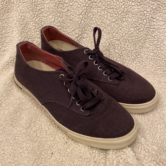 SeaVees Hermosa Plimsoll Slate Navy Linen - Picture 2 of 7